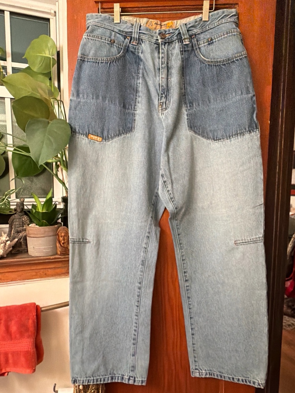 Akademiks Vintage Baggy Mens Jeans Label 36/ Measures 34 Denim Y2K Streetwear